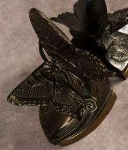 PAIR OF ART NOUVEAU "BUTTERFLY" BOOKENDS