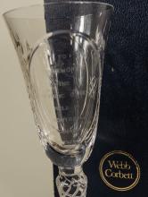 WEBB-CORBETT CHAMPAGNE FLUTE AND WATERFORD CANDLEHOLDER