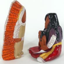 TWO KEENA FIGURINES