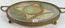 STAFFORDSHIRE PLATE AND SERVING TRAY