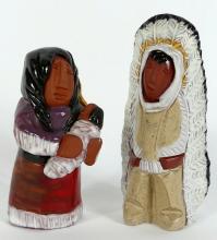 TWO KEENA FIGURINES