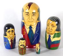 SOVIET ERA NESTING DOLL SET