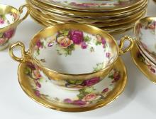 ROYAL CHELSEA "GOLDEN ROSE" DINNERWARE