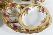 ROYAL CHELSEA "GOLDEN ROSE" DINNERWARE