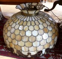 SLAG GLASS LIGHT FIXTURE
