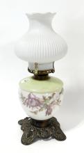 MILK GLASS OIL LAMP