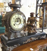 "FLUTE PLAYER" MANTEL CLOCK