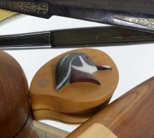 MIRRORED TRAY, SCANDINAVIAN CURIOS, ETC.
