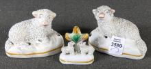 THREE ANTIQUE STAFFORDSHIRE FIGURINES