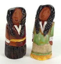 TWO KEENA FIGURINES