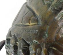 ANTIQUE FRENCH BRONZE INKWELL