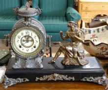 "FLUTE PLAYER" MANTEL CLOCK