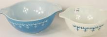 SEVEN PYREX HANDLED MIXING BOWLS