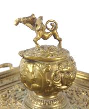 19TH CENTURY BRASS INKWELL
