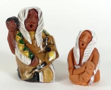 TWO KEENA FIGURINES