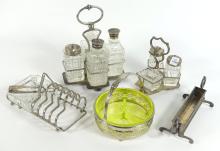 ANTIQUE CRUET SETS, ETC.