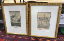 FRAMED COLOURED ENGRAVINGS