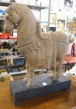 TWO LARGE ANIMAL FIGURINES