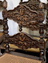 CARVED OAK CHAIRS