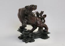 CARVED WOOD TIGER