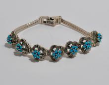 STERLING & TURQUOISE BRACELET