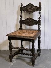 CARVED OAK CHAIRS