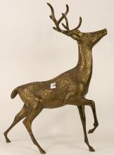 LARGE BRASS "DEER" SCULPTURE