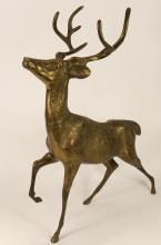 LARGE BRASS "DEER" SCULPTURE