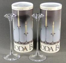 PAIR KOSTA BODA CANDLESTICKS