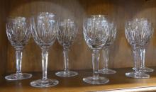 TWELVE WATERFORD "LISMORE" WINE GOBLETS