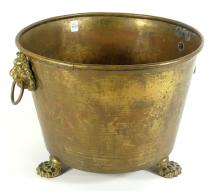 ANTIQUE BRASS PLANTER