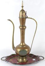 BRASS TEAPOT & TRAY
