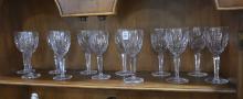 TWELVE WATERFORD "LISMORE" WINE GOBLETS