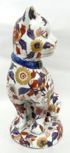 LARGE IMARI PORCELAIN "CAT" FIGURINE