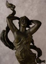 PAIR OF FRENCH SPELTER SCULPTURES