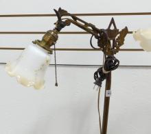 TWO ART DECO BRIDGE LAMPS