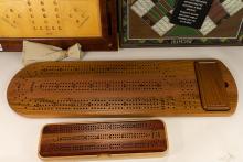 FOUR WOODEN GAMEBOARDS