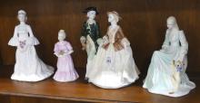 FOUR COALPORT FIGURINES