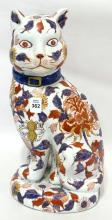 LARGE IMARI PORCELAIN "CAT" FIGURINE