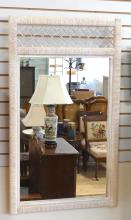 WICKER DRESSER AND WALL MIRROR