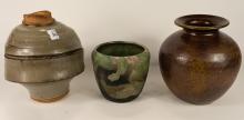 THREE ART POTTERY VASES