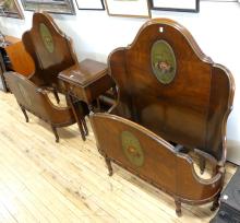 PAIR OF GRAND RAPIDS SINGLE BEDS