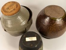 THREE ART POTTERY VASES