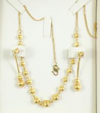 NECKLACE & EARRINGS ALMOST PURE GOLD