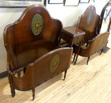 PAIR OF GRAND RAPIDS SINGLE BEDS