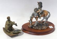 TWO BRONZE SCULPTURES