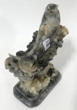 CHINESE SOAPSTONE "KOI" CARVING