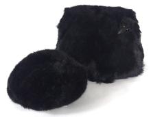 FAUX FUR HAT & VINTAGE MUFF