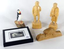 ASSORTED CARVINGS INCLUDING QUEBEC