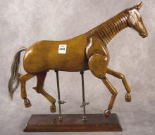 ARTICULATED WOODEN HORSE FIGURE